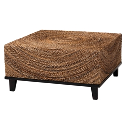 bali & pari Verino Bohemian Natural Seagrass Coffee Table